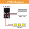 mankk On-Off Switch 12V 20A 4 Pins DPST Rocker Switch