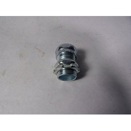 Thomas & Betts T&B Industrial Fitting 5121-TB Compression Connector, 1/2 in Trade, for Use with EMT Conduit, Steel, Zinc Plated