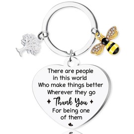 Soireeparty Leaving Gifts Keyring for Colleagues - Thank You Gift Keychain for Women Men, Retirement Farewell New Job Going Away Presents Key Ring for Teacher Coworker Friends