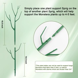 Qaobo 5 Pack Stackable Plant Support Stakes, Climbing Plant Support Structures for Monstera, Pothos, Philodendron Garden Plant Stakes for Indoor Outdoor Plants