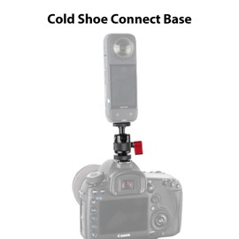 HSU Aluminum Alloy Cold Shoe Adapter for Action Cameras, Angle Adjustable Tripod Mount Adapter for Insta360 X4 X3 X2 ONE