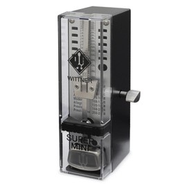 Wittner Super-Mini Taktell Mechanical Wind-Up Metronome Black with Keepdrum Microfibre Cloth