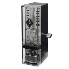 Wittner Super-Mini Taktell Mechanical Wind-Up Metronome Black with Keepdrum Microfibre Cloth