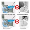 Flexible Toilet Brush Plastic Bathroom Clogging Cleaner Stainless Steel Long