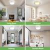 Lightania 14 Inch Flush Mount Ceiling Light, Modern Brushed Nickel