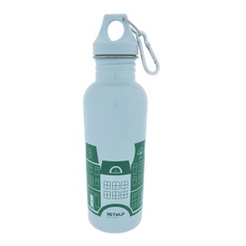 Retulp Dutchie Stainless Steel Water Bottle, Grey Canal Houses, 750 ml