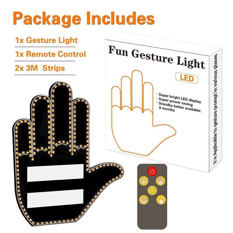Glogesture Hand Light for Car-Howdot 4 in 1 Finger Light