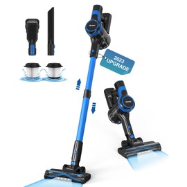 DEVOAC Cordless Vacuum Cleaner, Lightweight with Rechargeable Battery, Convenient 6 in 1 Handheld Stick Vacuum Cleaner with Powerful Suction for Carpet Hard Floor Pet Hair Home