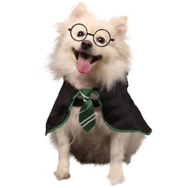 Coomour Dog Costume Wizard Pet Shirt Funny Cat Clothes for Dogs Cats Clothing Outfits with Glasses (X-Large,Green)
