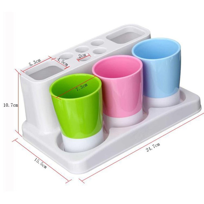Eslite Toothbrush Toothpaste Holder Stand for Bathroom Storage Organizer
