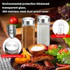 2Pcs 4oz Glass Spice Jars with Shaker Lids, Spice Jars