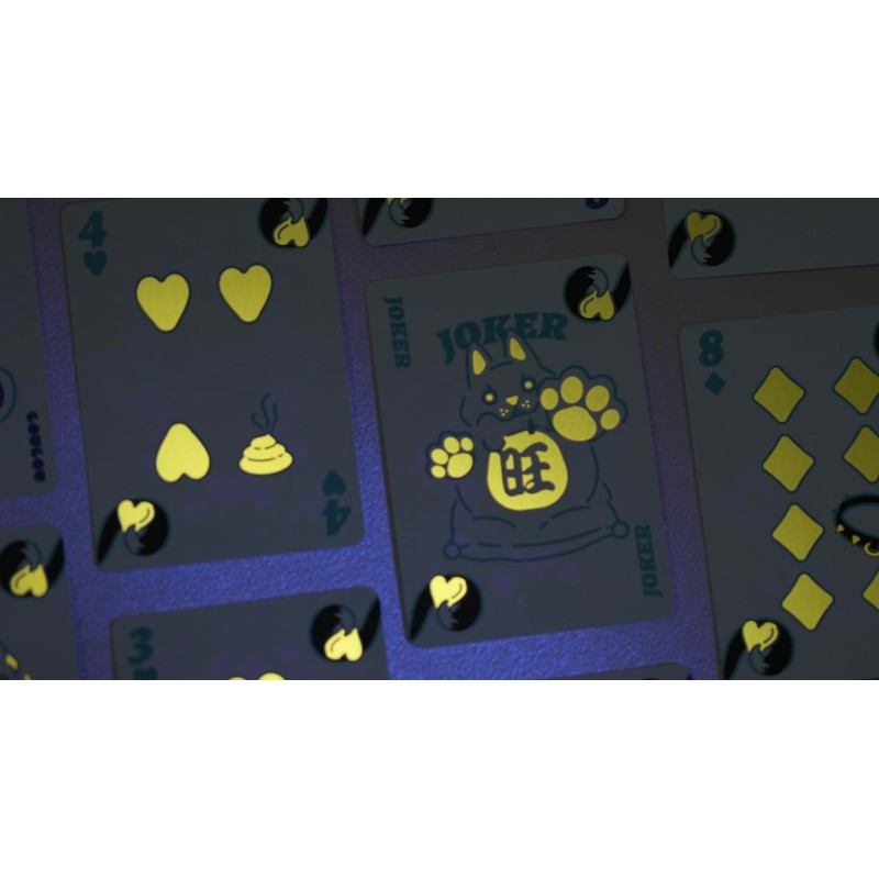 Bicycle Dog Cute Kawaii Anime Pet Playing Cards, Blue, 1