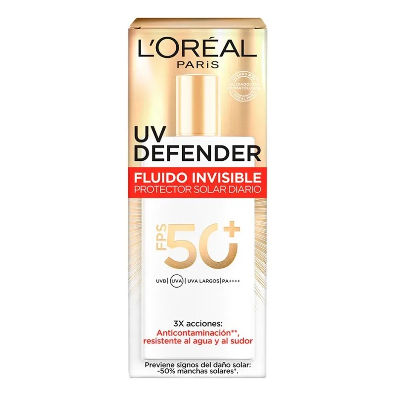 L'Oreal Paris Protector Solar Fluid FPS50+ UV Defender, 40ml