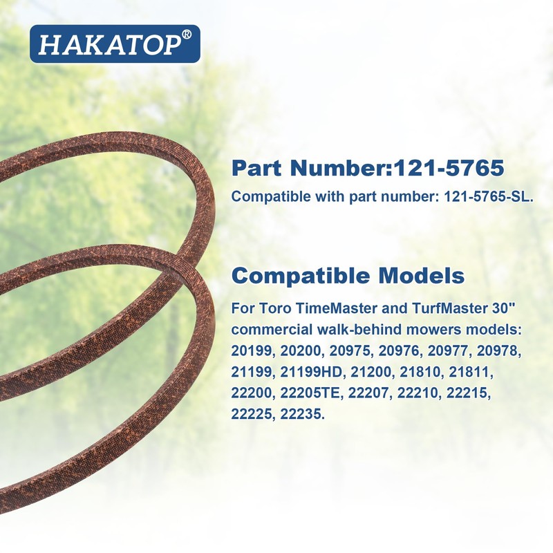 HAKATOP 121-5765 PTO Drive Belt 1/2" x 30" Single Replacement