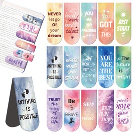 Magnetic Bookmarks, Kaluofan 15PCS Bookmarks for Women, Double Sided Magnet Book Markers Page Clip for Students Teachers Reading Supplies