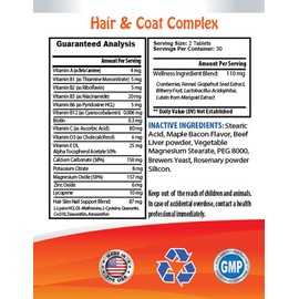 MY LUCKY PETS LLC Dog Skin and Coat - Dog Healthy Hair and Coat - Shinny Coat - Skin Health - Immune Support - Nail Health - Dog Immune System Supplements - 60 Treats (1 Bottle)