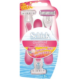 Chic Schick Body Quattro 4 Dispo for Women 3 Pack with Safety Wire Disposable Razors for Women