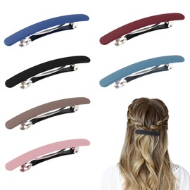 EIR Pack of 6 French Hair Clips, Hair Clips for Decorating or Sectioning Hair, Secure Hold, Gentle on Hair and Scalp, Elegant French Closure, black