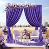 Purple Backdrop Curtains 2 Panels-Wrinkle-Free Purple Curtains Polyester Photography Drapes
