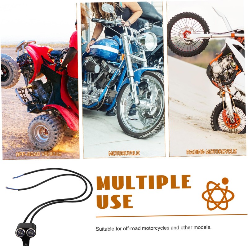 NOLITOY Motorcycle Handlebar Switch Fog Light Control Switch with Indicator