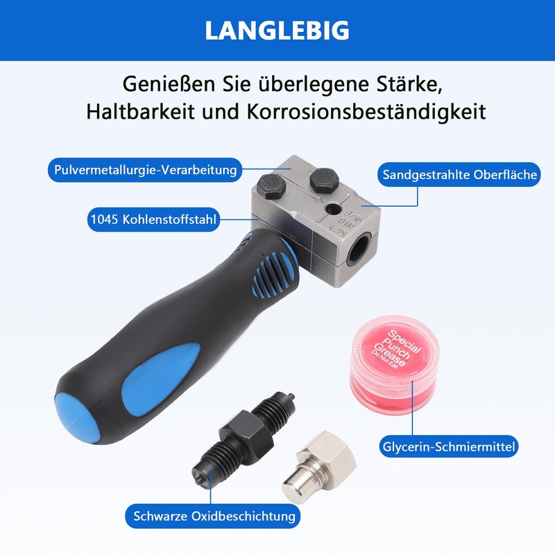 WODHMIEY 3/16" Pipe Extension Tool Hand Flaring Tool 4.75mm Air