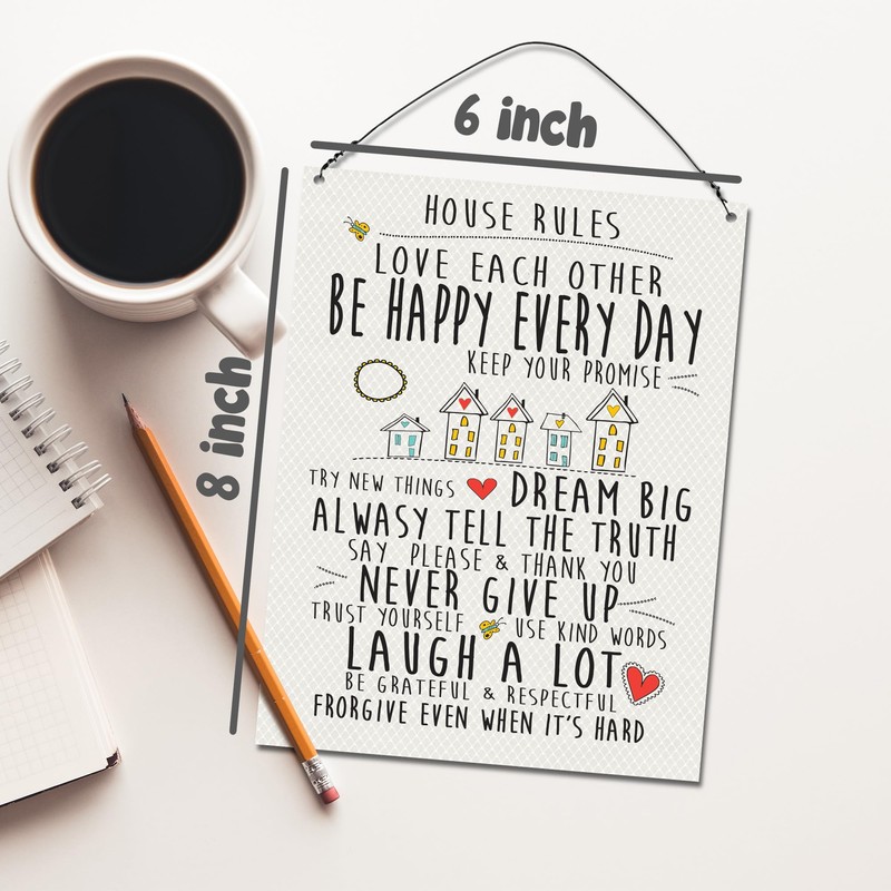 Dorothy Spring House Rules Metal Decorative Sign