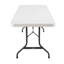 6 Ft. Commercial Plastic Folding Banquet Tables White
