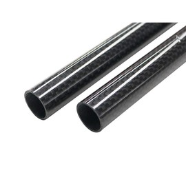 Arris 37mm x 40mm x 500mm Glossy Surface 3K Roll Wrapped 100% Pure Carbon Fiber Tube (2 PCS)