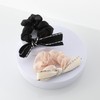 (2 types) Cubic Ribbon Scrunchy Black / (2종) 큐빅 리본