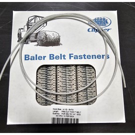 Clipper 4-1/2 RHTX Clipper Lace Pack for 7" Baler Belt 10 Lace Strips 35" Cable per pack