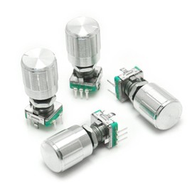 Gikfun Rotary Encoder Switch EC11 Audio Digital Potentiometer Handle Length 20mm with Knob Cap for Arduino DIY (Pack of 4) EK2045x4C