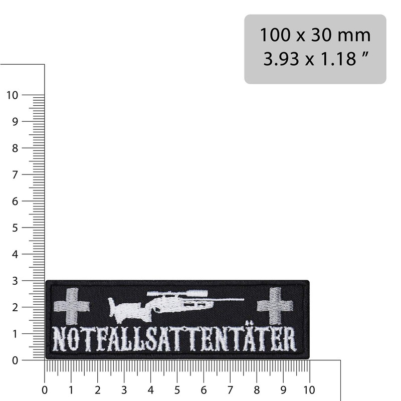 Emergency Sat Tunter MG Sew-On Patch Paramedic Iron-On Tactical Morale