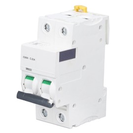 2P Miniature Circuit Breaker DIN Rail Mount Low Voltage Overload Protection Switch 400V 20A