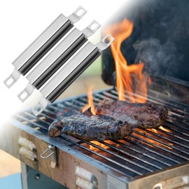 mizikuu 3 Pieces Gas Grill Replacement Parts, Universal Crossover Burner Adjustable Gas Grill Crossover Tube Gas Grill Cross Over Burner BBQ Flame Bridge for Centro, Charbroil