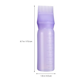 LALAFINA 4 Pcs Hair Oil Bottle Root Comb Hair Dye Bottle with Comb Hair Applicator Bottle Squirt Bottle Comb Applicator Bottle Hair Color Brush Applicator Tools Household Product Silica Gel
