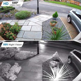 5 MP POE IP Camera IR with Night Vision, Surveillance Camera for Outdoor / Indoor Waterproof, H.265 / H.264 ¡