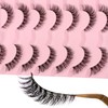 False Eyelashes 6D Lightweight Natural Comfortable Demi Wispy Cat Eye