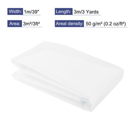 sourcing map 1 Pcs Fiberglass Mat, 0.2 Oz Fiberglass Surface Mat 1x3m(39'' Wide x 3.28yd Long) for Cars Boats Vacuum Bagging Molding Composites Repair