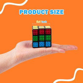 ASONA 12PCS Speed Cubes Bulk, 2.1 Inch Holographic 3x3x3 Smooth Magic Cube Set with Vivid Colors, Fast & Flexible Puzzle Cubes for Kids Teens Adults, Party Favors, Birthday Gifts, Stress Relief Toys