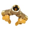 Brass Water Splitter Y Connector 2 Way Double Tap Hose