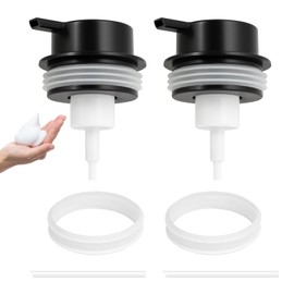 Foam Soap Dispenser Pump 2pcsHead Replacement Spare Plastic Pump Bathroom Countertop