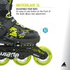 Rollerblade Microblade SL Kids Adjustable Fitness Inline Skate, Black/Lime,Junior, Youth
