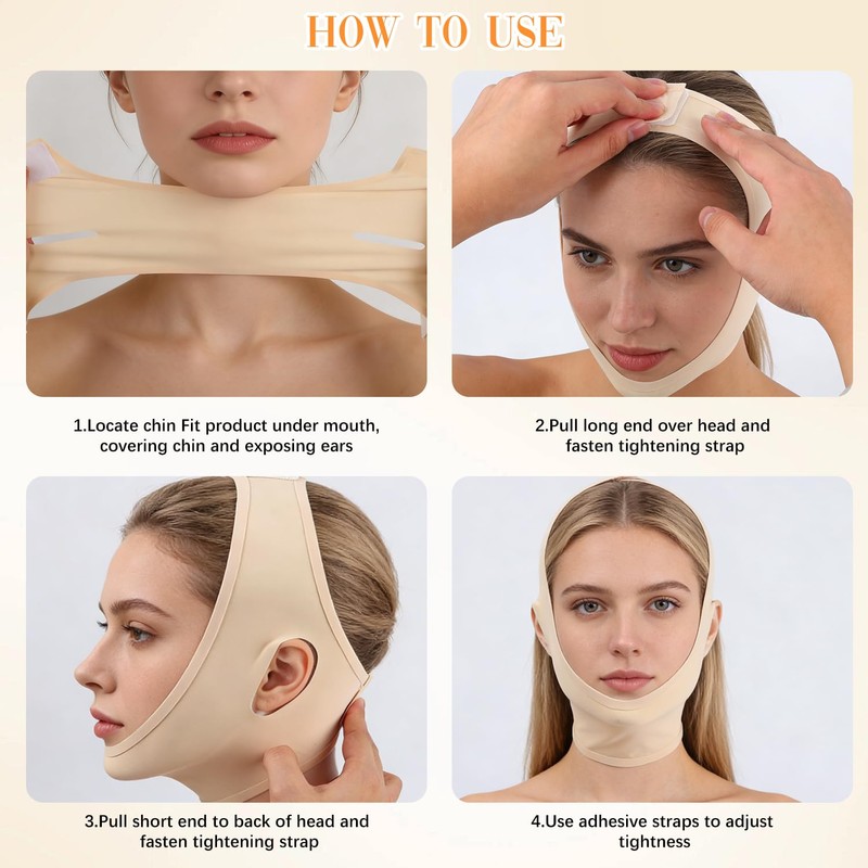 Collagen Face Sculpt Wrap, Skin-Friendly and Breathable, Reusable Face Mask