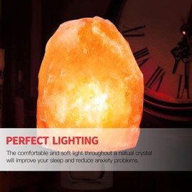 Lámpara de Sal del Himalaya Resistente, Luz Cálida Inalámbrica Multifuncional, Noche de Sal para Dormitorio, Cocina, Pasillo, Enchufe Estadounidense de 110V