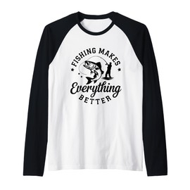Retro Mental Health Fishing Is My Therapy Relaxing Fisherman Raglan Baseball Tee