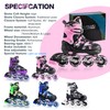 Kuxuan Skates Adjustable Inline Skates for Girls Women with Full