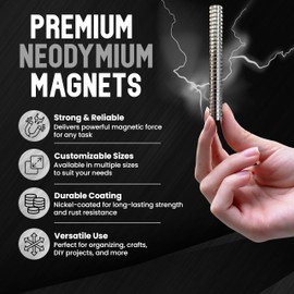 Rare Earth Magnets - Strong Rare Earth Magnets for Crafts, DIY, Office, and Whiteboard Applications (120, D6x2mm)