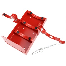 QWORK Heavy Duty Vehicle Bracket, Fire Extinguisher Brackets&Mounts-St12 Steel Red, Fit 20lb Dry/10lb Co2 Extinguisher