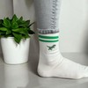 Tindo White socks with dinosaur motif, funny crazy socks for