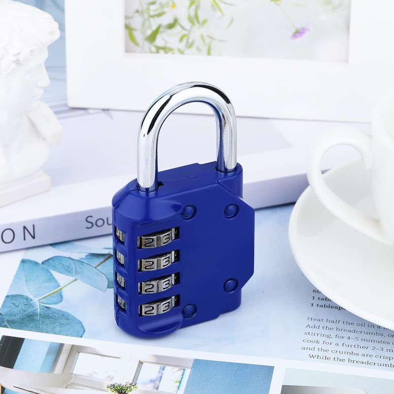Greoer Combination Lock Sterling Combination Padlock, 4 Digit Combination Padlock,